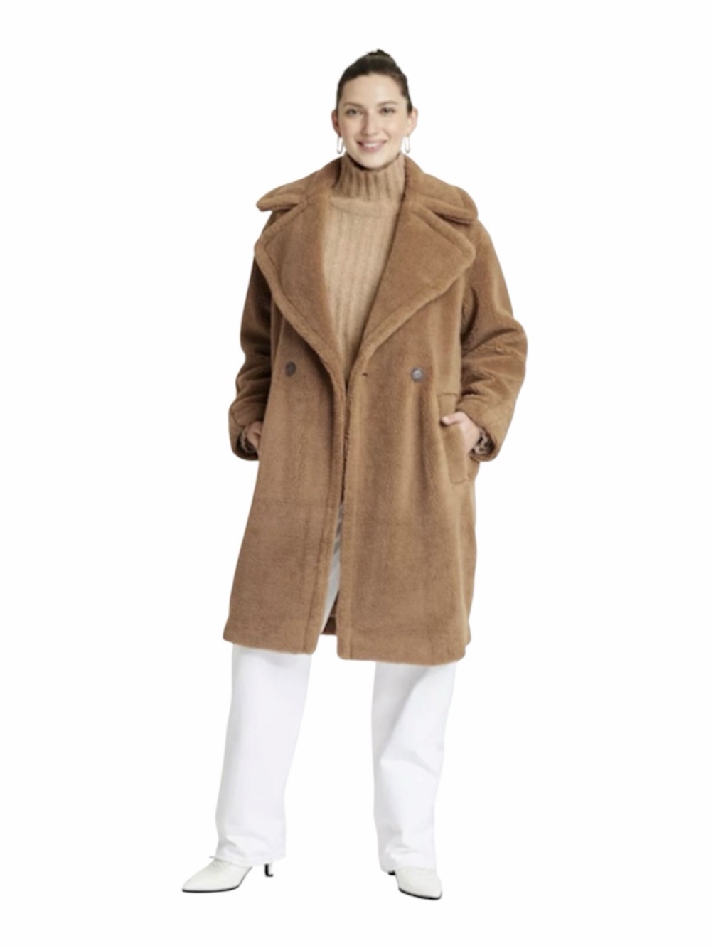 Universal Thread Camel Faux Shearling Coat Teddy Coat | Oversized | XS | NWT